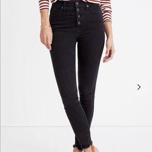 Madewell, 10” high rise skinny jeans Berkeley wash